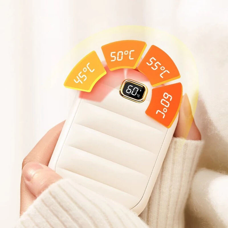 (image for) 2 In 1 Portable Hand Warmer 4000MAH Double-sided Heating Hand Warmer Mini Heater Hand Warmer Electric Type C Rechargeable