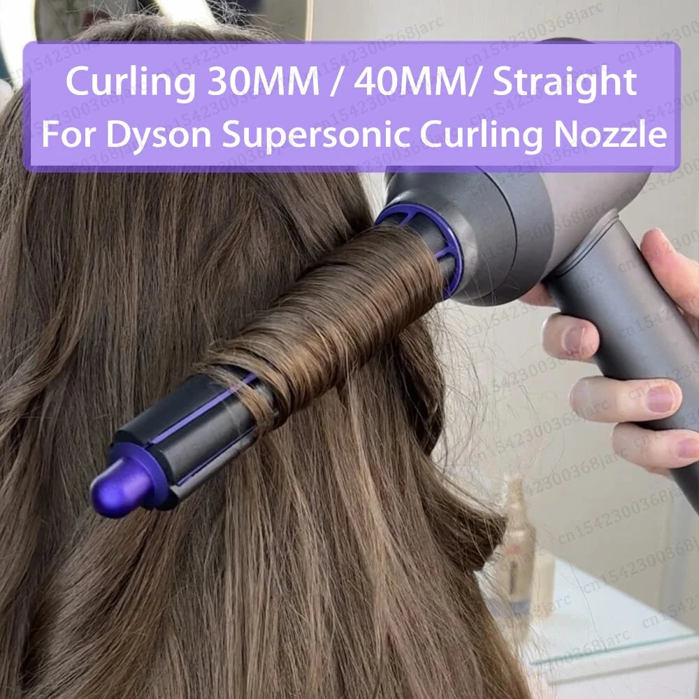 (image for) 30mm Curling Iron Suitable For Dyson Hair Dryer Curling Nozzle Anti-Flying Nozzle Adapter Air Styling Roller Brush